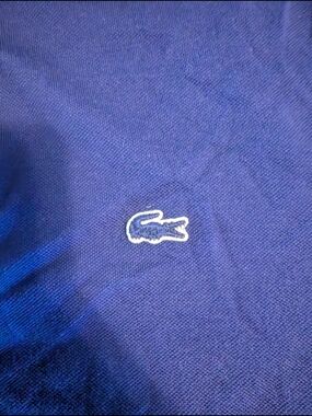 Lacoste Polo Shirt in Deep Blue with White Crocodile